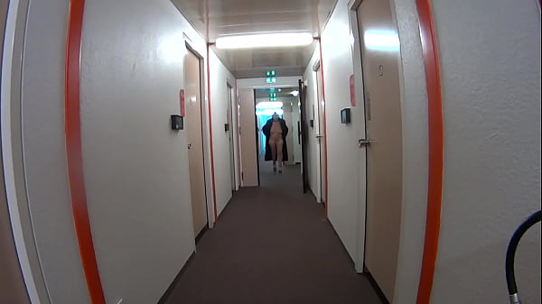 Hotel Suzi exposing herself after work.