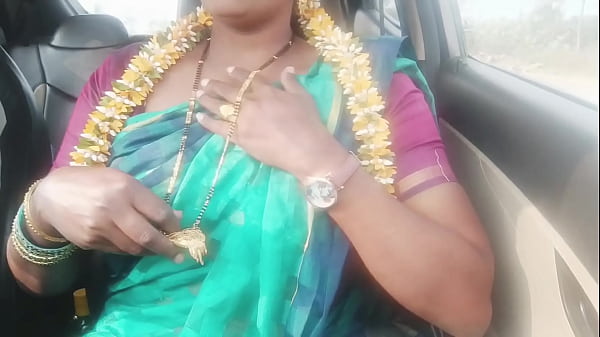 Indian car sex.housewife with husbend's father long drive for fucking. Telugu dirty talks.