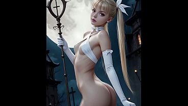 Naked Teen Vampire Slayer with Red Eyes Dry Hump Animation [AI] Small Chest Bouncing Tits