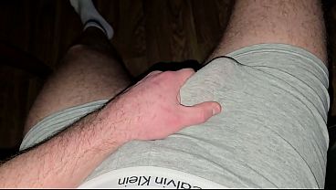 German daddy jerks off his morning wood in grey Calvin Klein - PhantomGentX
